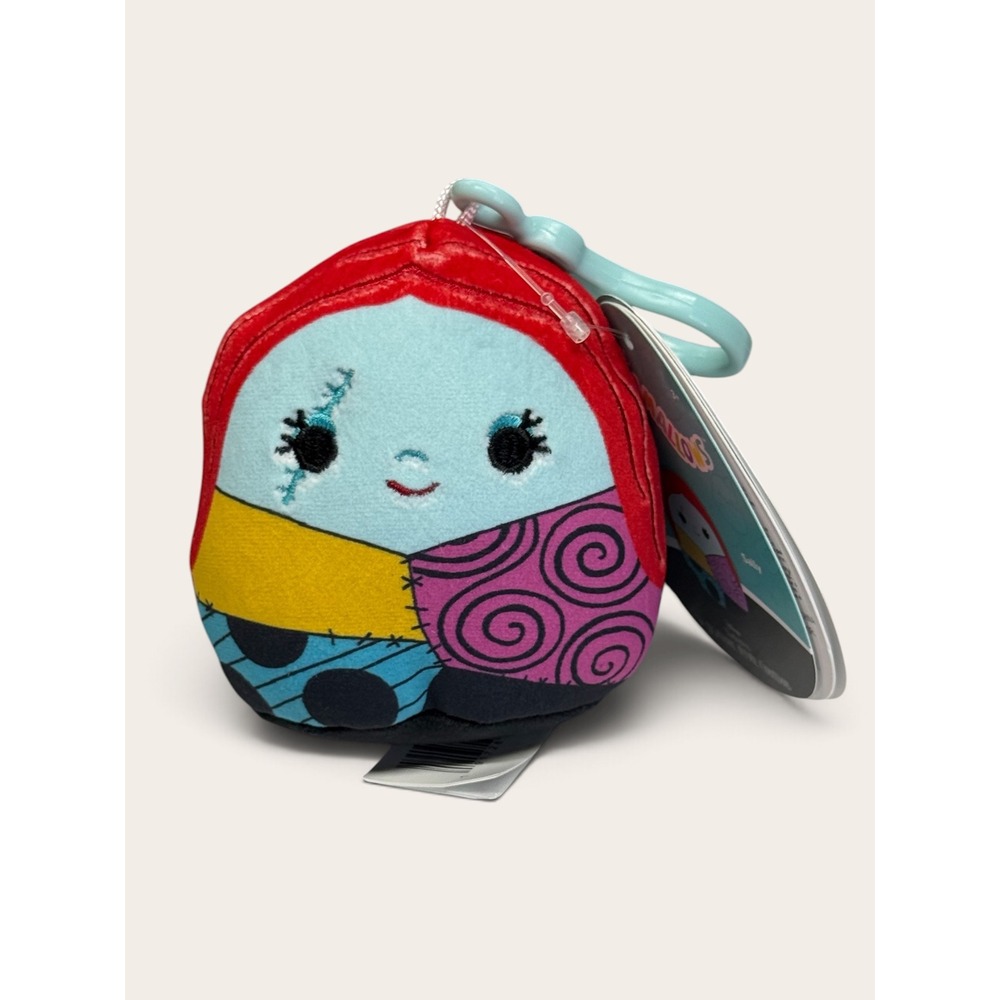 Squishmallows Sally Nightmare Before Christmas Plush Bag Charm Clip NWT